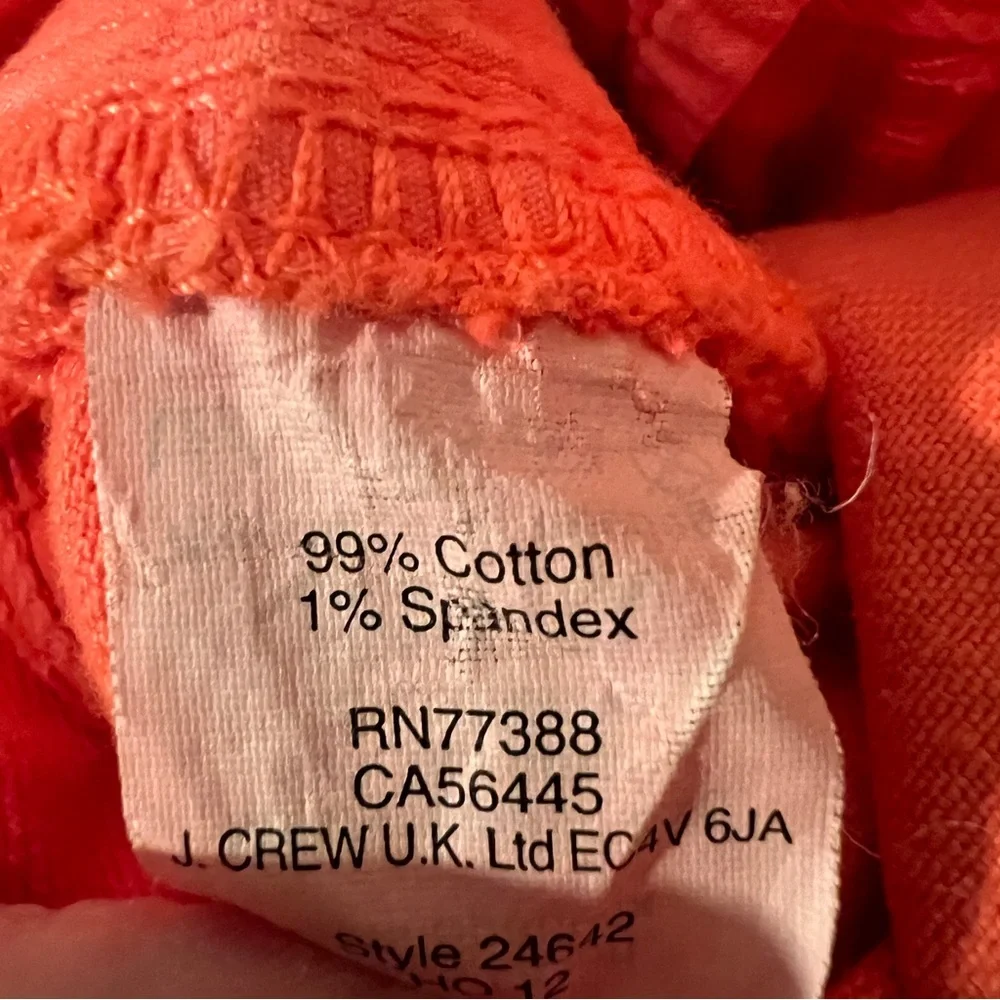 J.Crew Matchstick Jeans Coral Pink Stretch Straight Leg Size 27